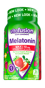 Vitafusion melatonin max strength gummy supplements 100 count for sleep support